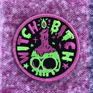 Witch b!tch iron on embroidered patch